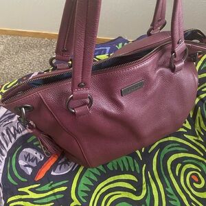 Harley Davidson leather burgundy purse